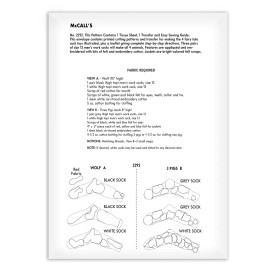 McCall The Three 3 Little Pigs Big Bad Wolf McCALLs 2292 Stuffed Animal Pig Toys Fable