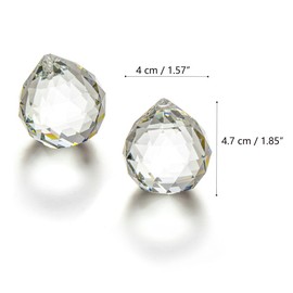 Crystal Ball Prism 40mm/1.57 Inch Decorative Ball for Chandelier Window Suncatcher 10Pack Rainbow Maker