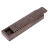 GURU SHOP Incense Stick Box, Pen Box with Carved Ornament,