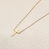 Degolso 14K Gold Plated Cross Necklace for Women – Gold