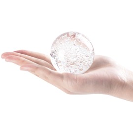 ChezMax Crystal 2.3 inch (60mm) Bubble Crystal Ball Paperweight Gorgeous Glass Ball for Decorative Ball Lensball Photography Gazing Divination or Feng Shui and Fortune Telling Ball