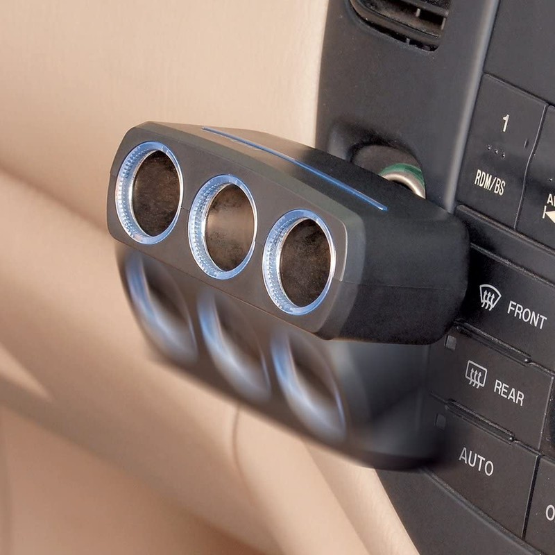 セイワ(SEIWA) 車内用品 イルミソケット3F 3連ソケット マットブラック F196