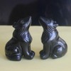 HLbshi Hand Carved Gemstone Crystal Wolf Figurine Animal Statue Carving