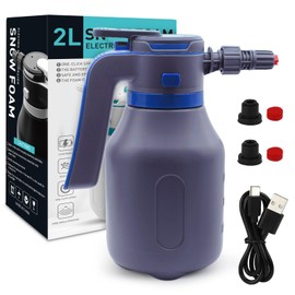 YDFL Electric Foam Sprayer 2L,75PSI Electric Pressurized Foam Sprayer for Car Washing,Rechargeable Pump Sprayer with 2 Modes,Suitable for Car Cleaning Detailing Home Garden