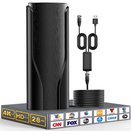 Strongest TV Antenna Indoor, Digital Antenna for Smart TV, Up to 1100+ Miles Long Range Antenna for Local Channels, HD Antenna Supports 4K, 1080P