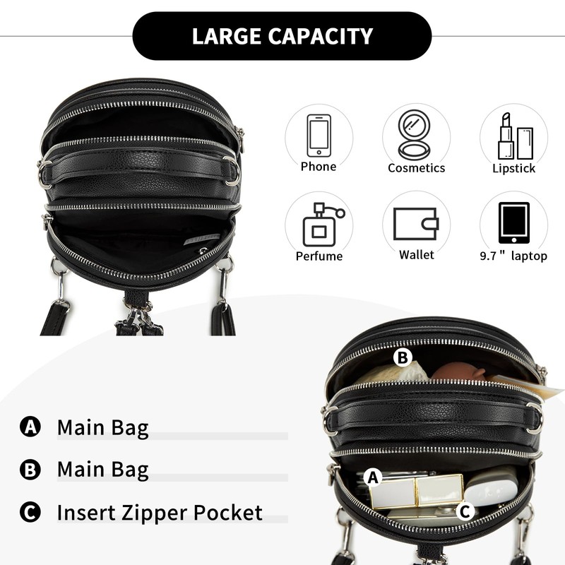 Miss Lulu Waterproof PU Leather Women's Backpack - Lightweight Small
