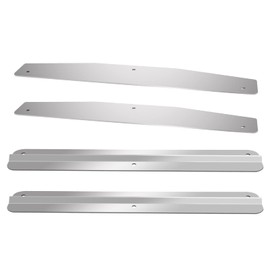 24" Stainless Steel Mud Flap Weights Pair Weight w/Backing Plate Mirrored Universal 10424-4 Piece Set