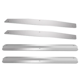 24" Stainless Steel Mud Flap Weights Pair Weight w/Backing Plate Mirrored Universal 10424-4 Piece Set
