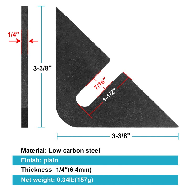 OTTFF 8 Pack 3-3/8" x 3-3/8" Weld On Chain Keeper