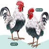 Ratuor Rooster Garden Statue Sculpture Metal Chicken Yard Decor Outdoor