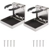 Amarine Made 2X Stainless Steel Adjustable Folding Cup Drink Holder