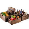 Frcctre Set of 3 Wood Nesting Storage Crates with Handles,
