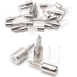 APOMOONS Pack of 20 Shelf Brackets, Shelf Holder with Rubber Protection, Shelf Brackets, Shelf Brackets, Shelf Brackets, Self-Tapping Screw for Cabinets, Wardrobes, Furniture