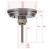 ANCLLO Flaming Coals ReCalibratable BBQ Smoker Thermometer Gauge