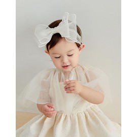 Asphinien Lace Big Bow Baby Girls Headband Floral Hair Band Toddlers Newborn Infants Christening Baptism Party Hair Accessories for 0-36 Months Elastics Hairband (Style 7)