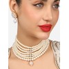 Aheli Pearl - Juego de gargantilla Kundan con abalorio de