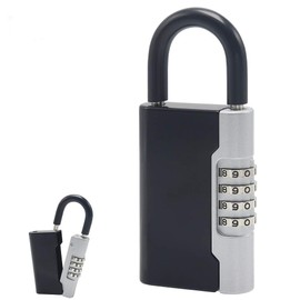 Key Safe Box [Portable] Combination Padlock with Shackle, Key Lock Box/Key Storage