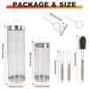 Set of 2 Barbecue Accessories, Rolling Grill Basket Set with