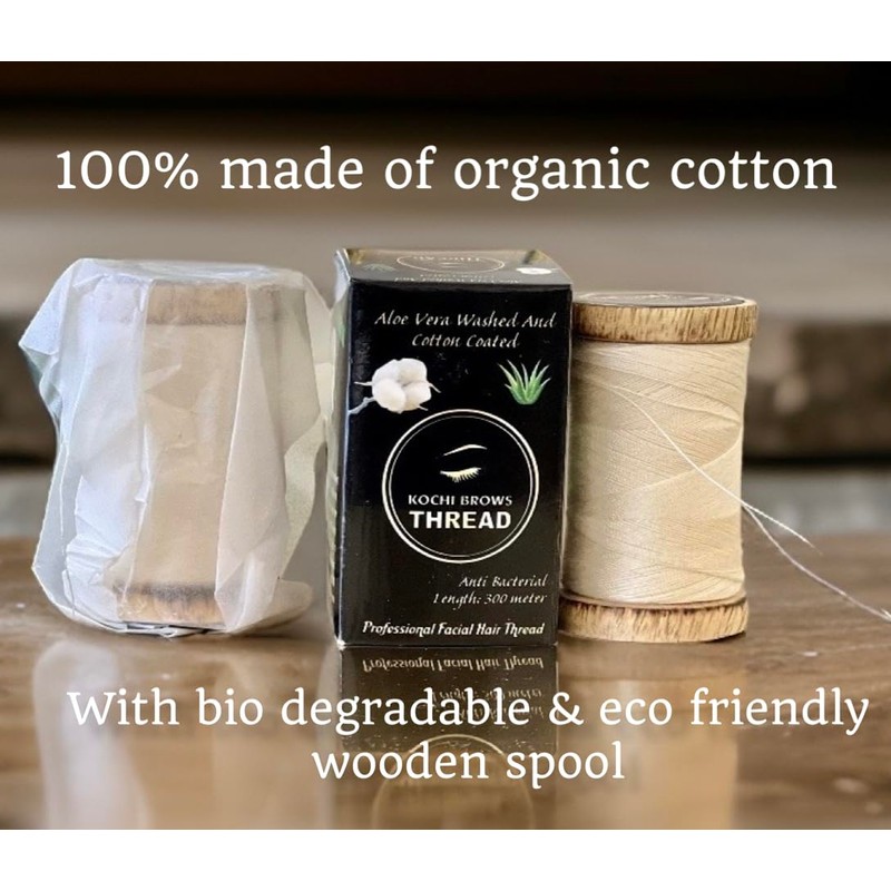 Kochi Co Eyebrow Threading Thread | Organic Cotton Thread for