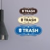 Signs ByLITA Designer Trash Sign (Black/Gold) - Small 2 Pack