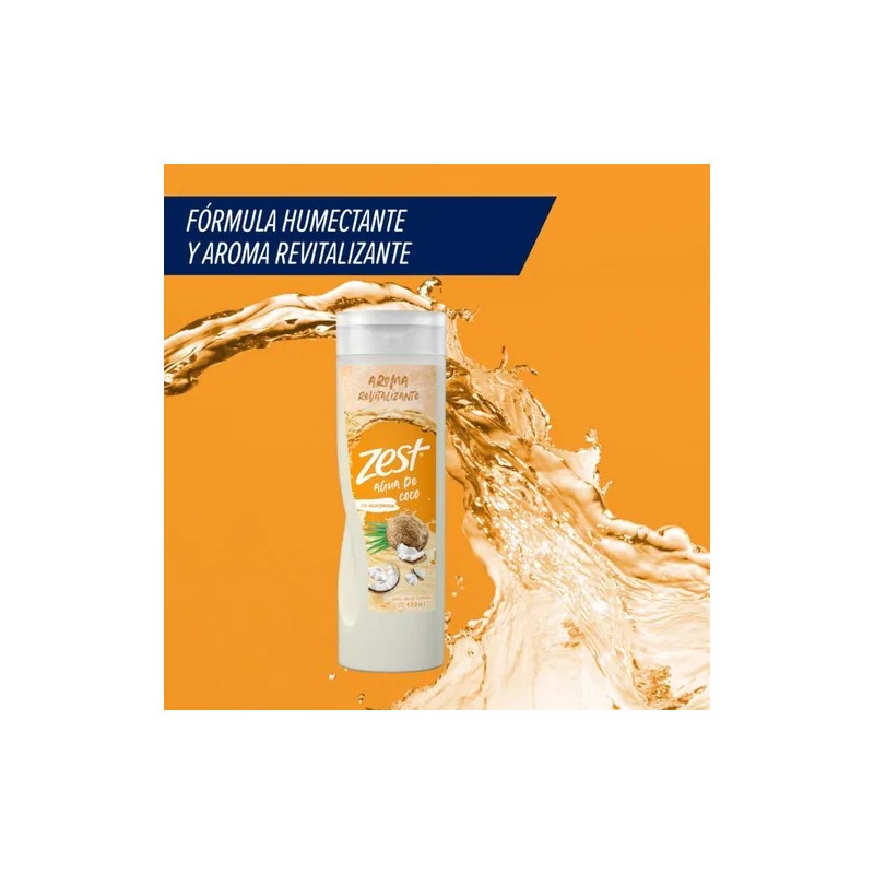 Jabón Líquido Zest Corporal Agua de Coco 400 ml