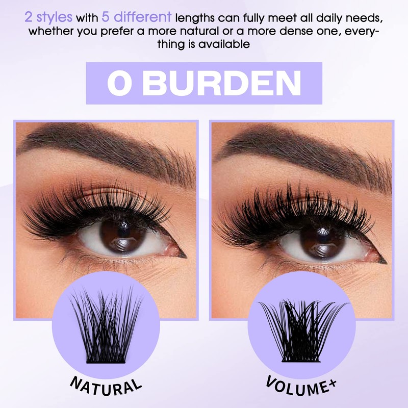 Individual Lashes D Curl Cluster Lashes FD18/B 0.07mm 12-16mm Mixed