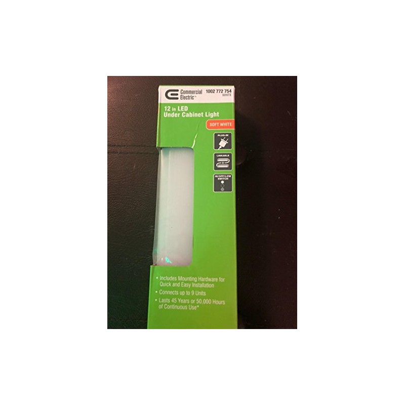 Commercial Electric 12inch LED under cabinet light Soft White 750