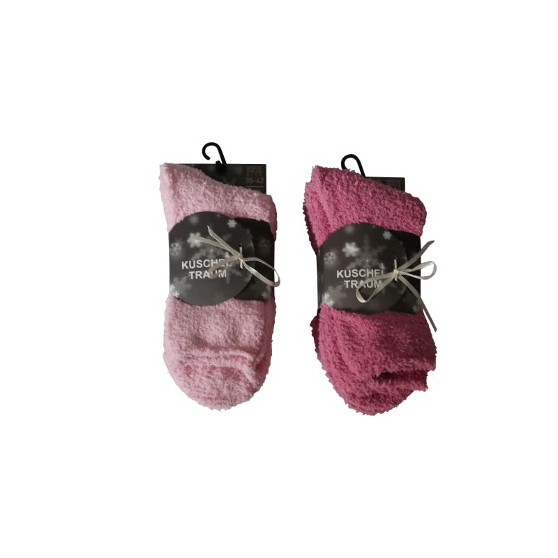 4 Pairs of Cuddly Socks UK 2-8 Plain Bed Socks