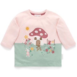 Purebaby Toadstool House Tee, 00 (3 - 6 Months)