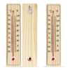 SOL 2pk Traditional Wooden Thermometer Room Temperature for Home, Office,