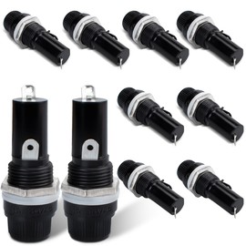 Innfeeltech 10pcs Screw Cap Solder Cap Mounted Fuse Holder Base for 5x20mm Fuse