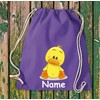 Shirtinstyle Children's Gym Bag Animals Duck Chick with Name of