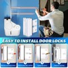 Home Security Door Lock, 2 Pcs Childproof Safety Door Lock,
