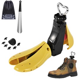 VIVEBEI Shoe Stretcher Women Men, Boot Stretcher for Women, Shoe Stretcher Wide Feet, Adjustable Cowboy Boot Widener & Expander (Yellow 1 Pack, For Women size 9-14, Men's 8-13)