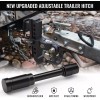 AUH Adjustable Trailer Hitch 8" Drop 2" Receiver Alloy Steel