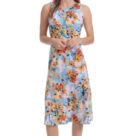 Maggy London Stitch Fix Maggy London Times Davina Midi Floral Keyhole Sleeveless Dress Size 2