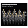 24pcs Professional Magnetic Therapy Vacuum Suction Cupping Set Body Treatment