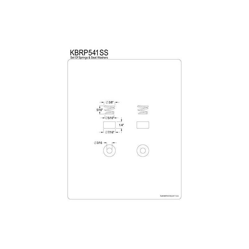 Kingston Brass KBRP541SS Set of Springs & Seat Washers