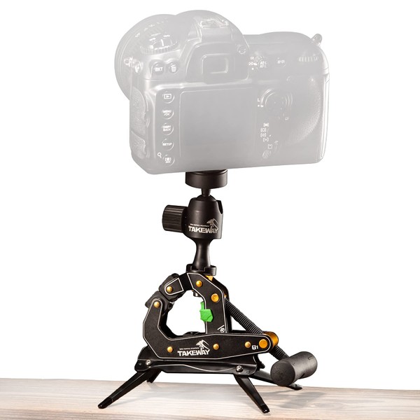 TAKEWAY Camera Clamp Mount Tabletop C Clamp Mount Stand with
