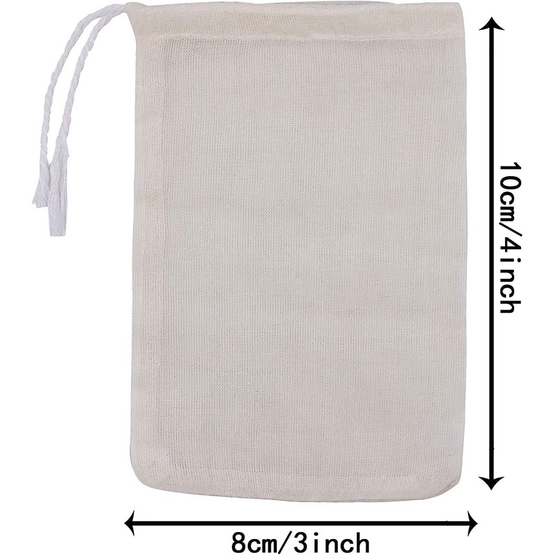 LUCKYBEE Disposable Empty Tea Bags Fabric Filter with Tea Clothing,