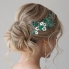 JONKY Bridal Crystal Hair Comb Rhinestone Wedding Hair Piece Floral