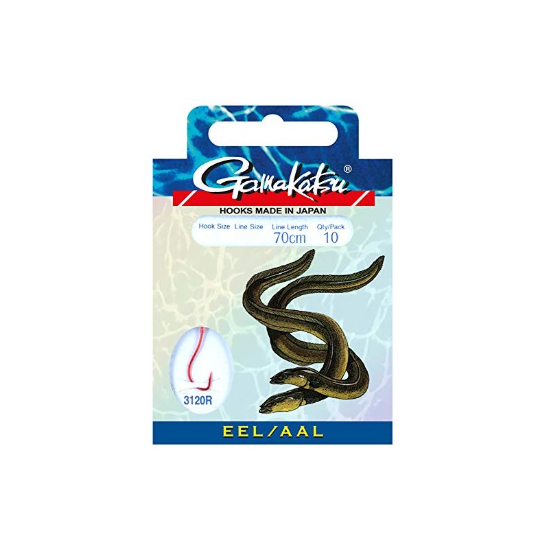 Gamakatsu Hooks Ready Tied BKD 3120R Eel 8