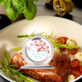 Rosenstein & Söhne Thermometer for Oven: 3-in-1 XL Roasting and Oven Thermometer for Cooking and Oven Temperature (Food Thermometer, Wood Oven Thermometer, Kitchen Thermometer)