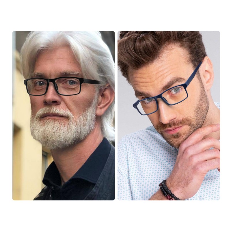 MODFANS Reading Glasses Men Readers 4 Pack,Blue Light Blocking Reding