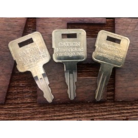 Maverick 3 keys fits Caterpillar Heavy Equipment Ignition 5P8500 Excavator Skidder Dozer,