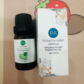 2-Pack Lime Essential Oil, 100% Pure Organic Natural Aroma Lime Oil for Diffuser, Massage, Yoga, Meditation, Bath, Skin Care - 2x10 mL