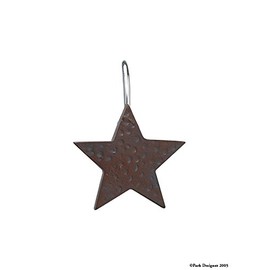 Park Designs Star Shower Curtain Hooks (Set of 12), Red