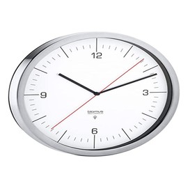 Blomus - Radio-Controlled Wall Clock - Crono - Stainless Steel - White - Diameter 24 cm
