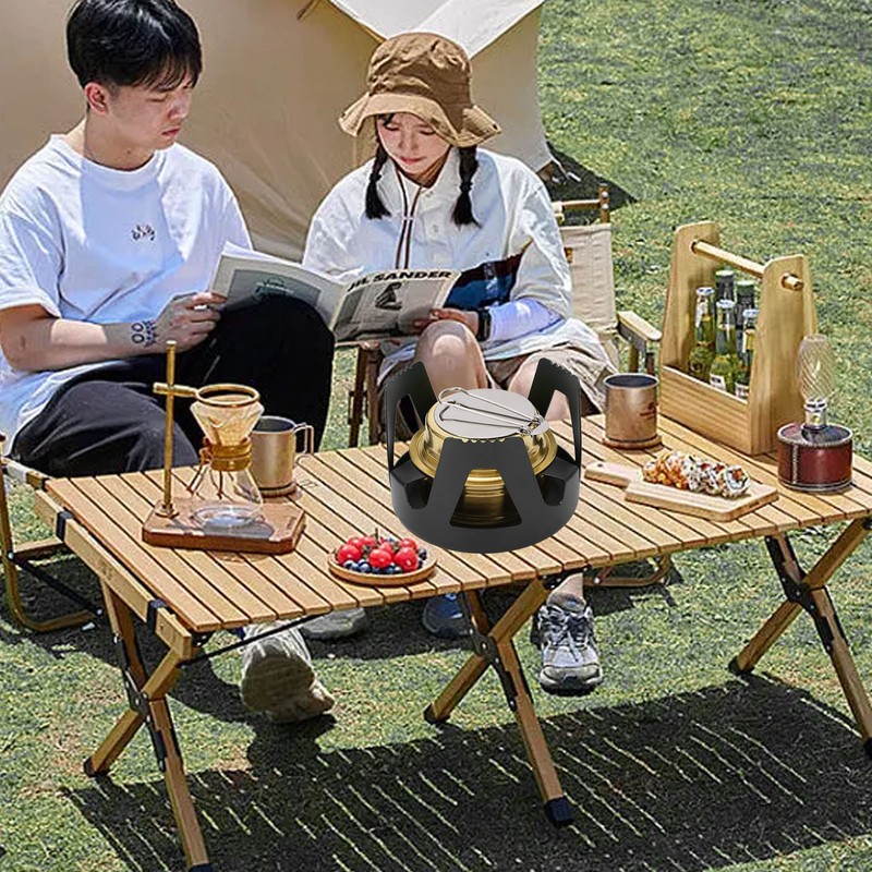 Mini Alcohol Stove Brass Aluminum Alloy Safe Windproof Portable Widely