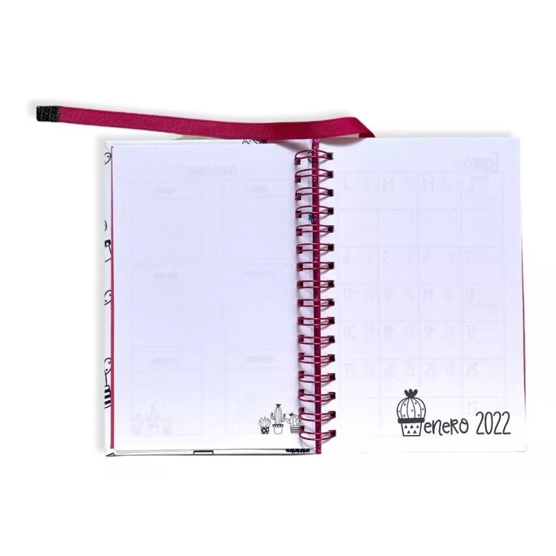 Escanver Agenda Anual Fechas Suculentas Pasta Dura Papel Bond 90gr